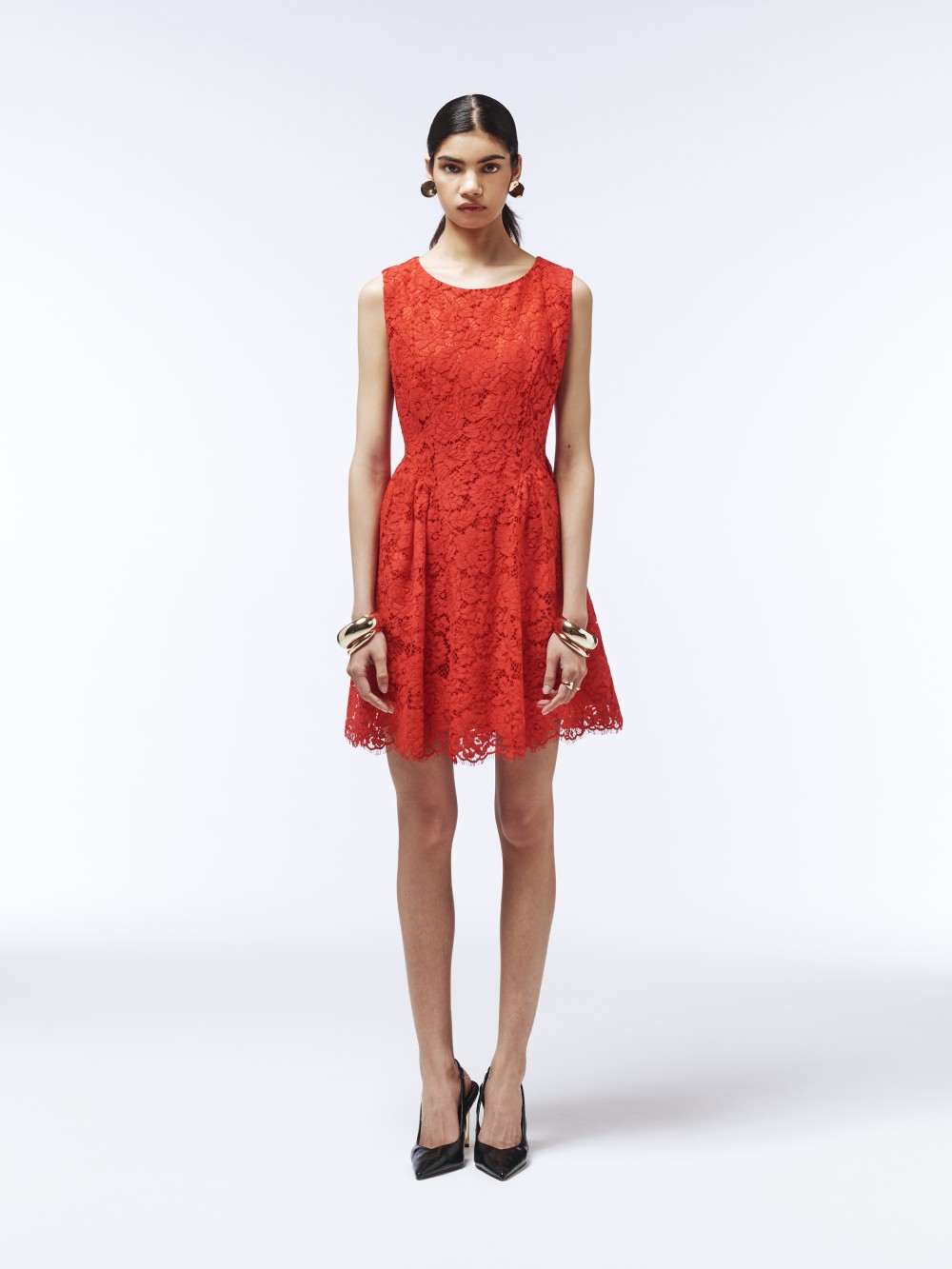 Elegant Red Lace Mini Dress (3)