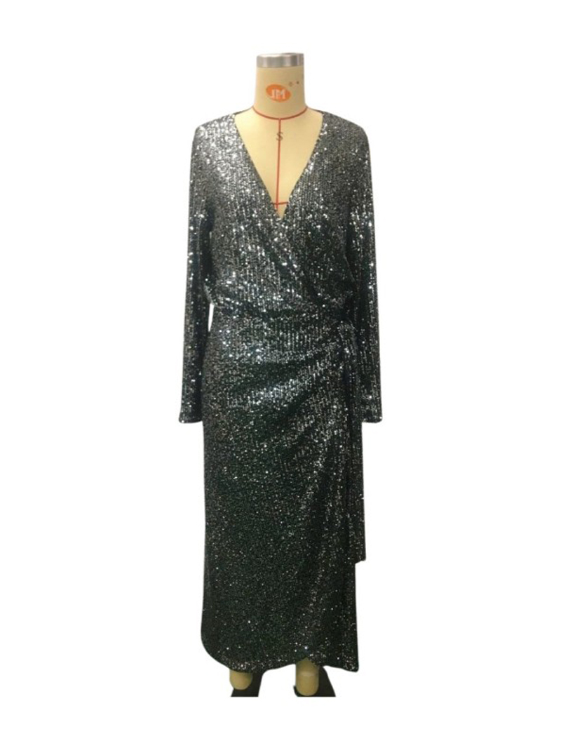 long sleeves sequins dress 2(1)
